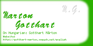 marton gotthart business card